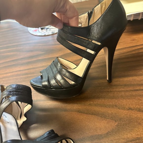 Prada Black Strappy Cage High-Heel Sandal Size 38 - Picture 4 of 6